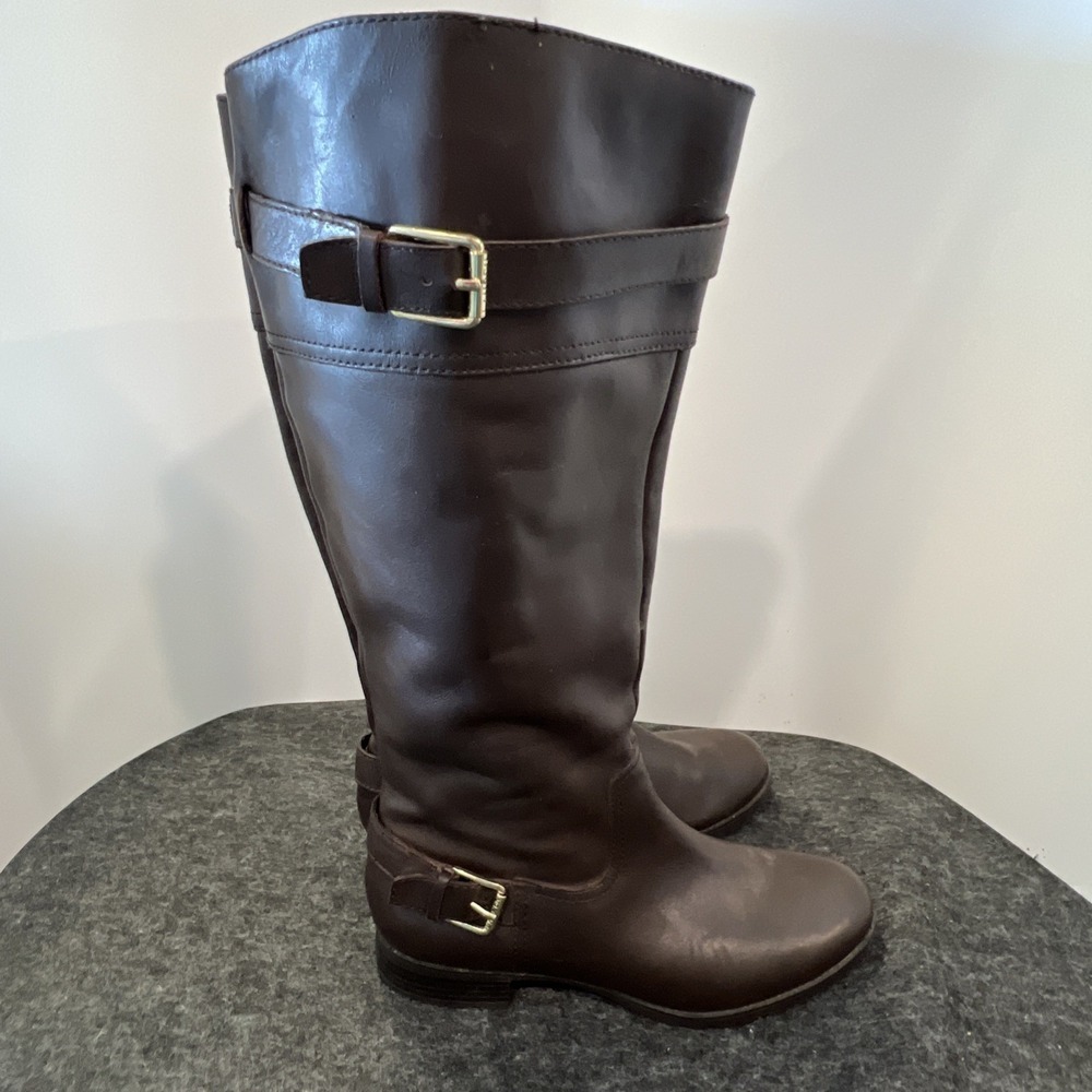 Lauren Ralph Lauren Simone Women's Brown Leather Knee-High Boots Size 8B. - Picture 8 of 16